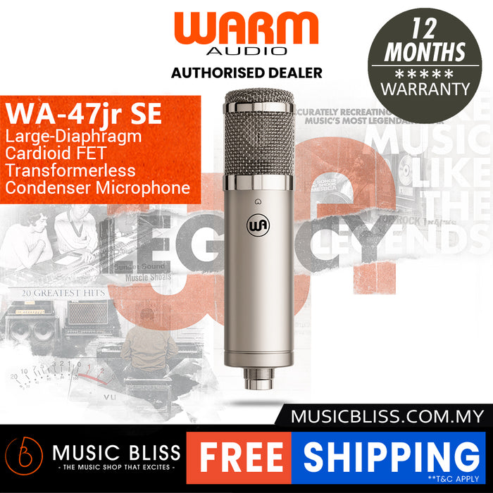 Warm Audio WA-47jr Studio Essential Large-Diaphragm Cardioid Condenser Microphone - Nickel