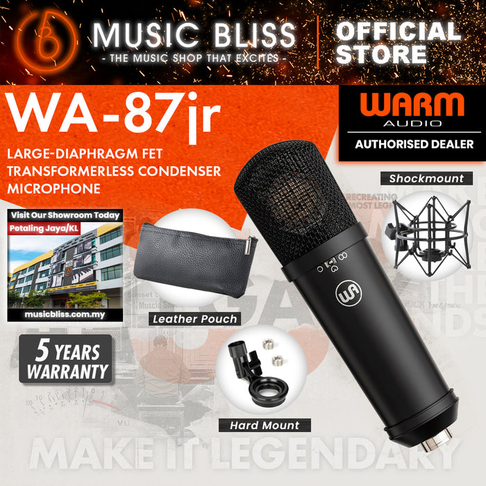 Warm Audio WA-87jr Large-Diaphragm Transformerless FET Condenser Microphone - Black