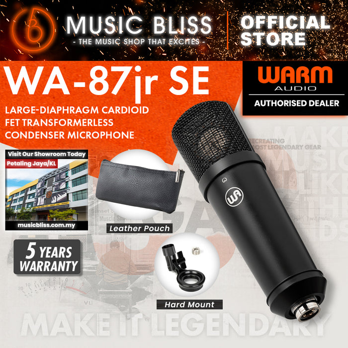 Warm Audio WA-87jr Studio Essential Large-Diaphragm Cardioid Condenser Microphone - Black