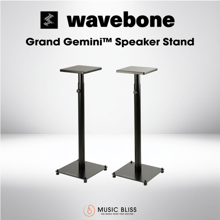 Wavebone Grand Gemini Monitor Stand with Black Top - Music Bliss Malaysia