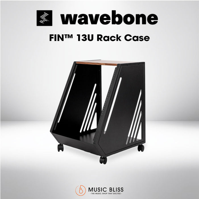 Wavebone Fin 13U Rackmount Case with Wood Top - Music Bliss Malaysia