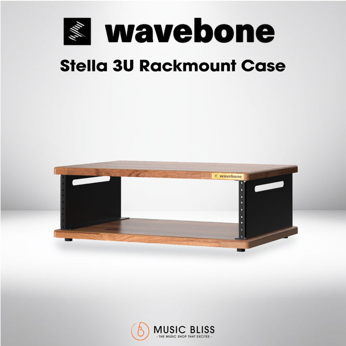 Wavebone Stella 3U Rackmount Case with Wood Top - Music Bliss Malaysia