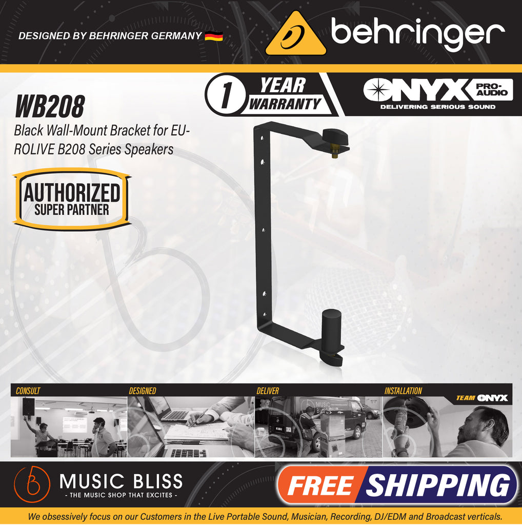 Behringer WB208 Wall-Mount Speaker Bracket for EUROLIVE B208