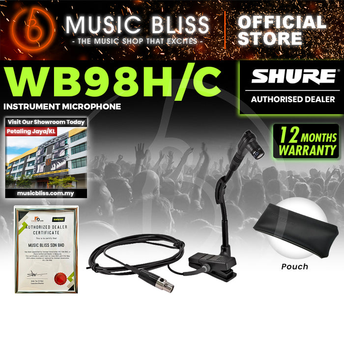 Shure WB98H/C Cardioid Clip-on Instrument Microphone for Shure Wireless