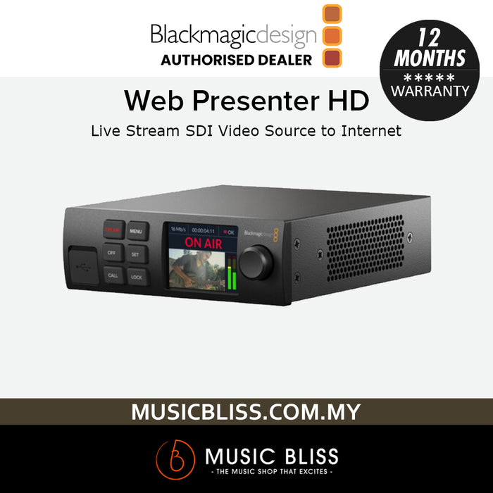Blackmagic Design Web Presenter HD Live Stream from any 12G‑SDI Video Source Direct to YouTube, Facebook, Twitter