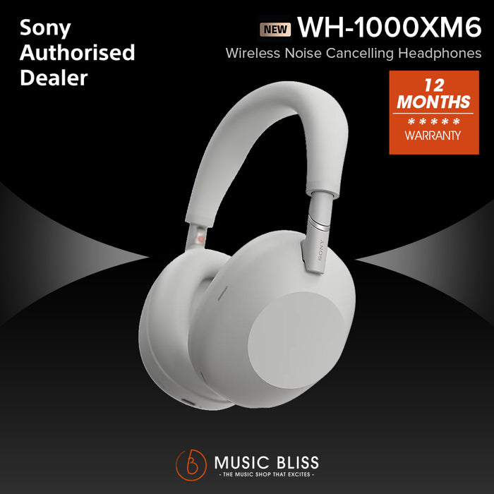 Sony WH-1000XM6 Wireless Noise Cancelling Headphones - Platinium Silver