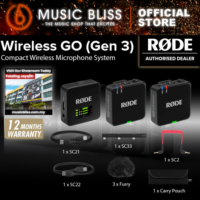 Rode Wireless GO III (Gen 3) Dual-channel Wireless Microphone System