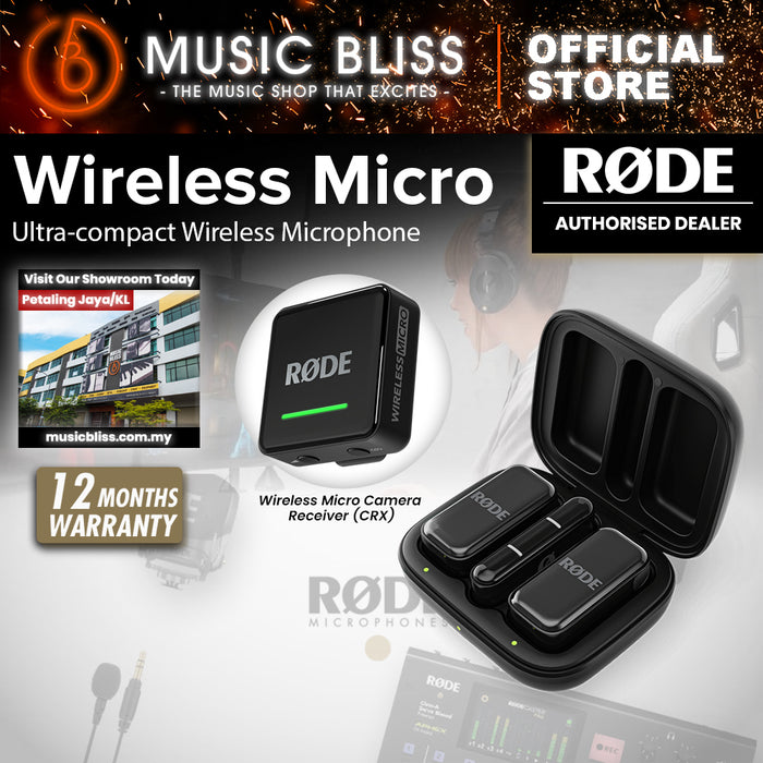 Rode Wireless Micro Ultra 2TX+1RX Compact Wireless Mic for Type C - Black