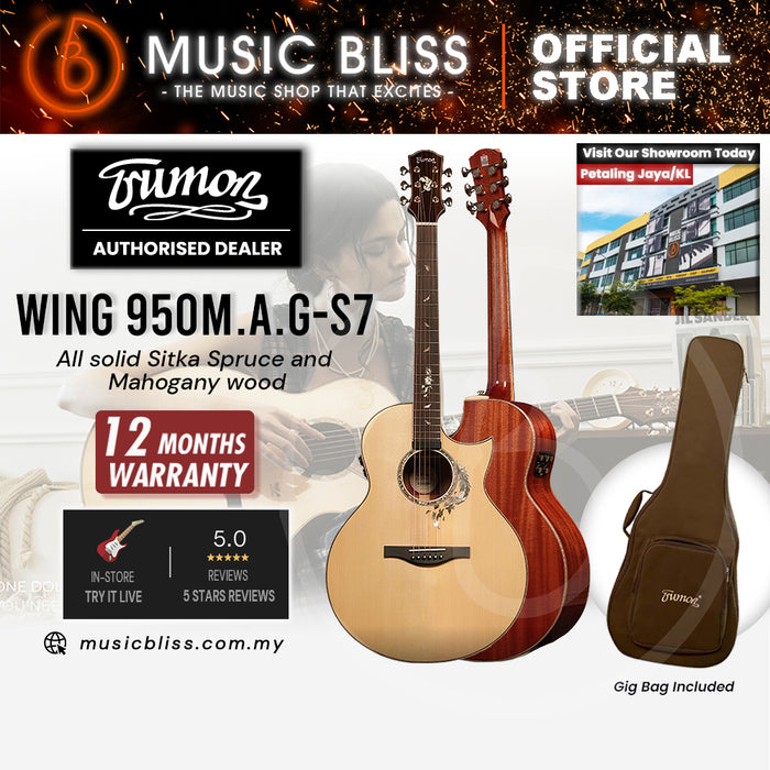 Trumon Wing950 MAG-S7 All solid Sitka Spruce and Mahogany wood - With Pickup