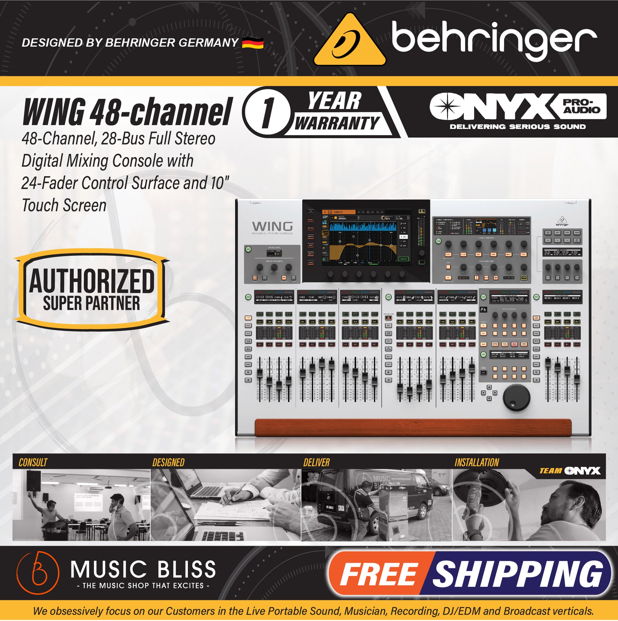 Behringer WING 48channel Digital Mixer Music Bliss Malaysia