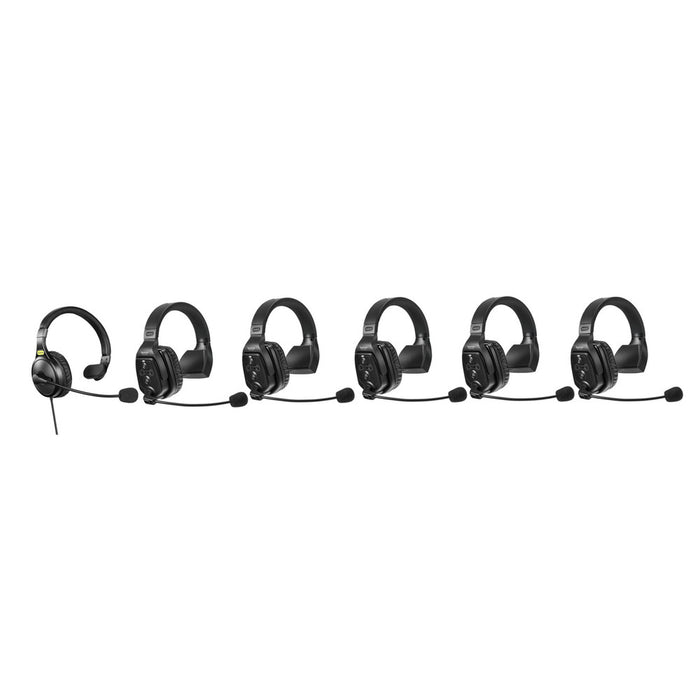 Saramonic WiTalk WT6S 6-Person Full-Duplex Wireless Intercom System with Single-Ear Remote Headsets - Music Bliss Malaysia