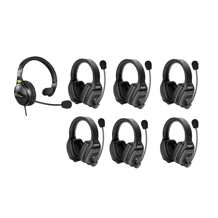 Saramonic WiTalk WT7D 7-Person Full-Duplex Wireless Intercom System with Dual-Ear Remote Headsets - Music Bliss Malaysia