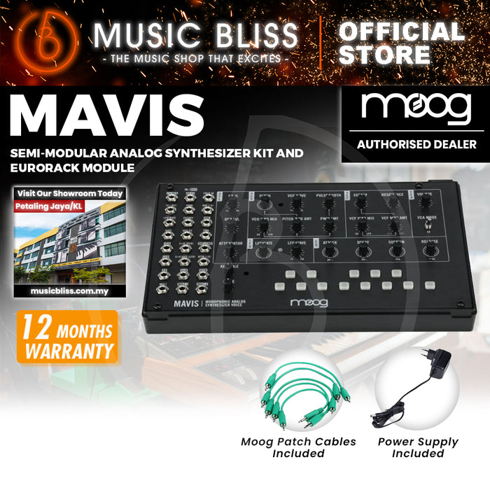 Moog Mavis Semi-modular Analog Synthesizer Kit and Eurorack Module - 44HP