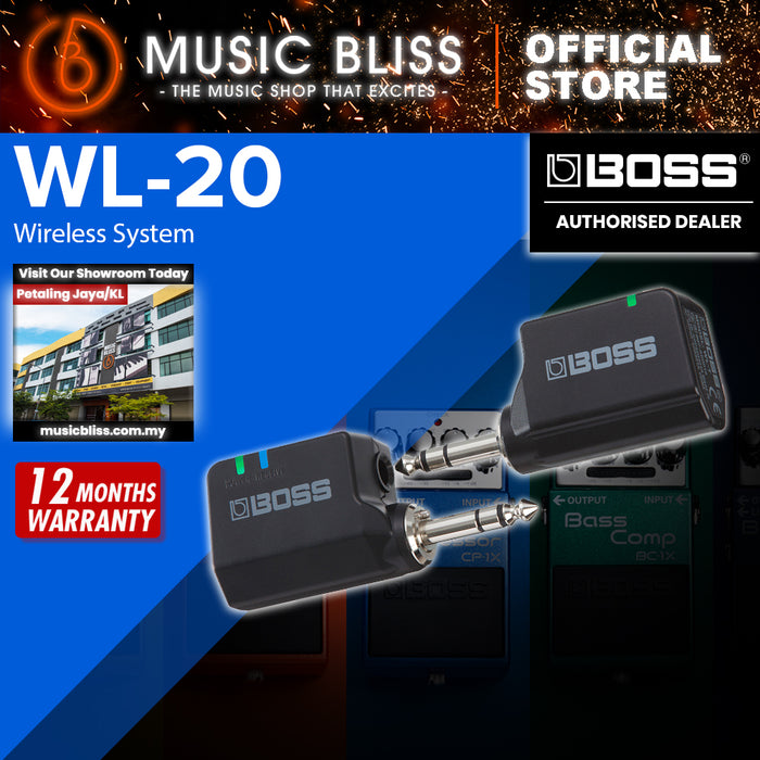 Boss WL-20 Digital Wireless Guitar System with Cable Tone Simulation