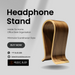 Bullet Groove Wooden Headphone Stand Headset Stand for Desk, Walnut Gaming Headphone Holder Compatible for Sennheiser, Bose, Beats, Razer, AKG, Airpod Max, HyperX, Sony PS4 - Music Bliss Malaysia