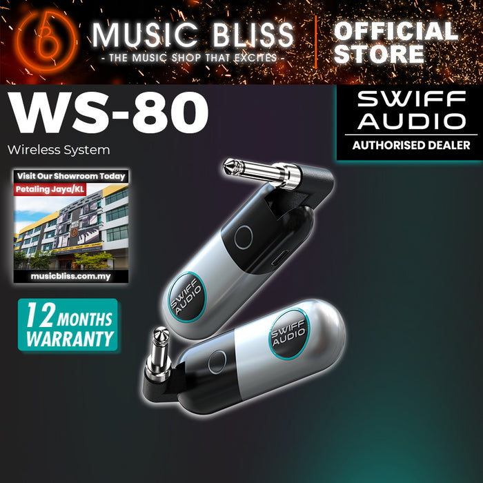 Swiff Audio WS-80 Rechargeable UHF Digital Guitar Wireless System