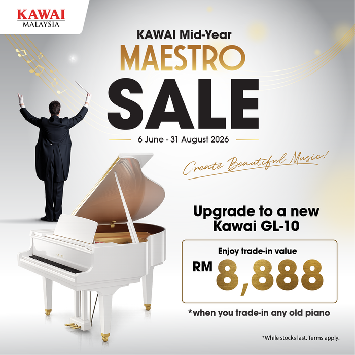Kawai GL-10 Baby Grand Piano - White Polish