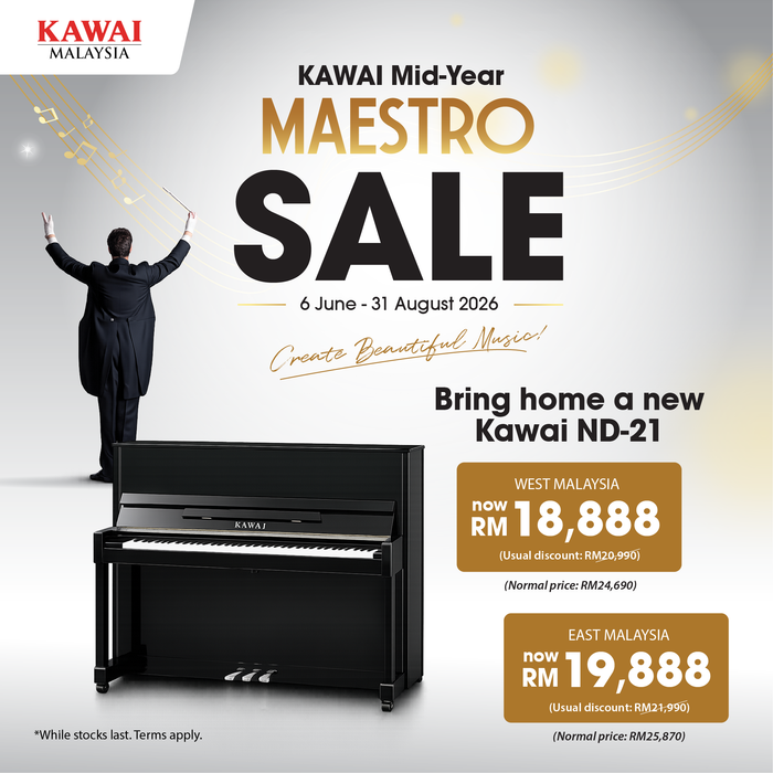 Kawai ND-21 Acoustic Upright Piano - Ebony Polish *121CM Acoustic Exam Model Piano*