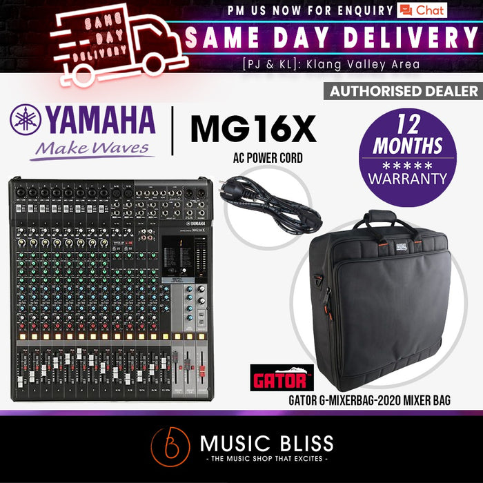 Yamaha MG16X 16-Channel Mixer With Effects - Music Bliss Malaysia
