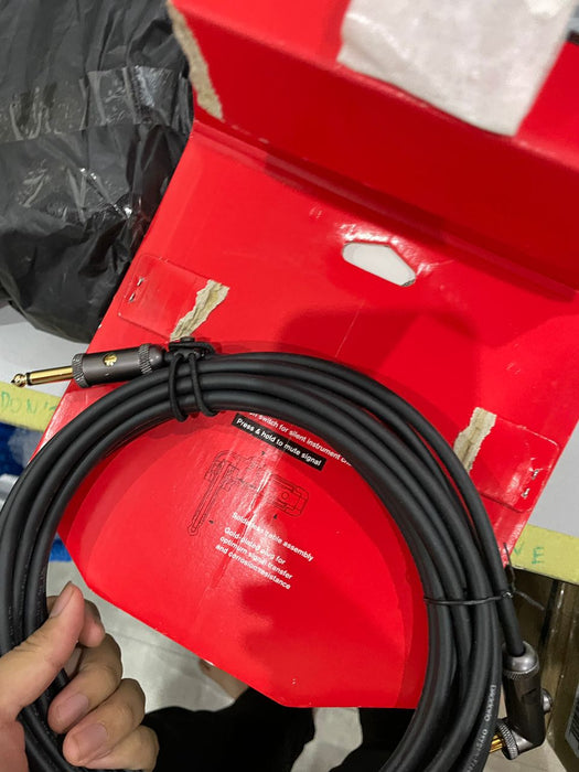 B STOCK (BS-231) D'Addario PW-AGRA-20 Circuit Breaker Momentary Mute Cable - 20 feet Straight-Right Angle