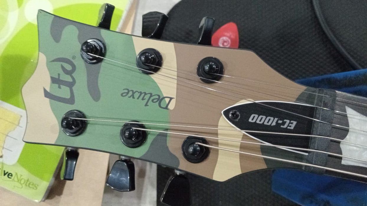 B STOCK (BS-309) ESP LTD EC-1000 - Woodland Camo Satin