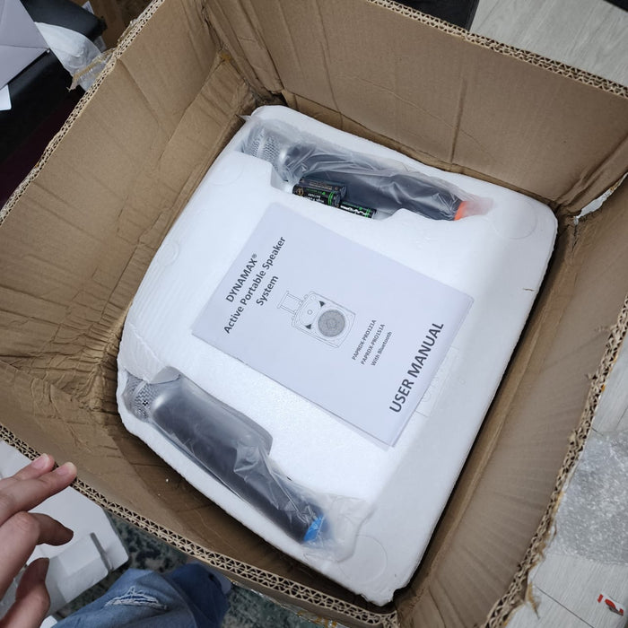 B STOCK (BS-279) Dynamax PRO121D 12" Active Speaker with USB, Bluetooth and 2 x Handheld Microphone