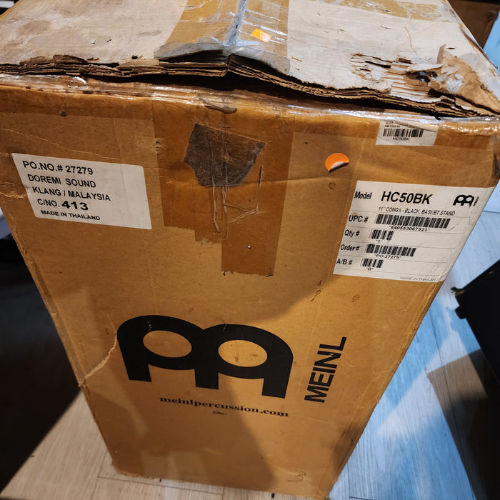 B STOCK (BS-341) Meinl Percussion Headliner Conga Set 10" and 11" Wood Black Finish