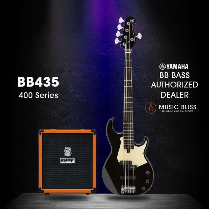 Bb435 Yamaha BB435 5-string Electric Bass Guitar - Black (BB-435) | Music ...