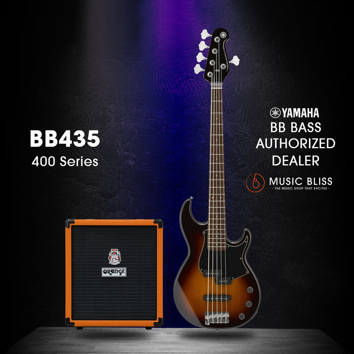 Yamaha BB435 5-string Electric Bass Guitar - Tobacco Brown Sunburst