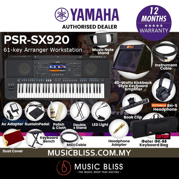 Yamaha PSR-SX920 61-key Professional Arranger Workstation