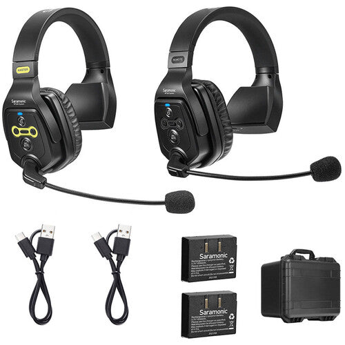 Saramonic WiTalk WT2S Full-Duplex Wireless Intercom Headset System with Single-Ear Headsets - Music Bliss Malaysia