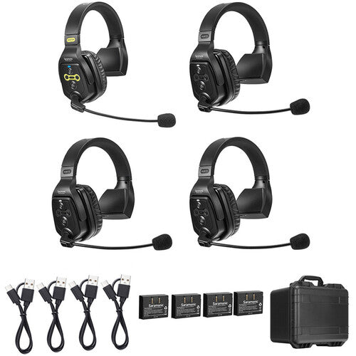 Saramonic WiTalk WT4S 4-Person Full-Duplex Wireless Intercom System with Single-Ear Headsets - Music Bliss Malaysia
