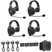 Saramonic WiTalk WT4S 4-Person Full-Duplex Wireless Intercom System with Single-Ear Headsets - Music Bliss Malaysia