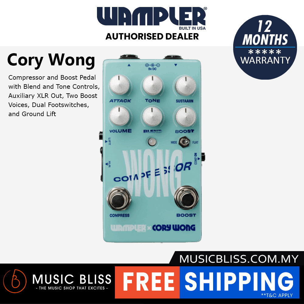 Wampler Cory Wong Compressor and Boost Pedal | Music Bliss