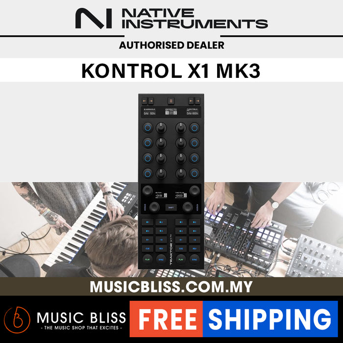Native Instruments Traktor Kontrol X1 MK3 Compact DJ Controller - Music Bliss Malaysia