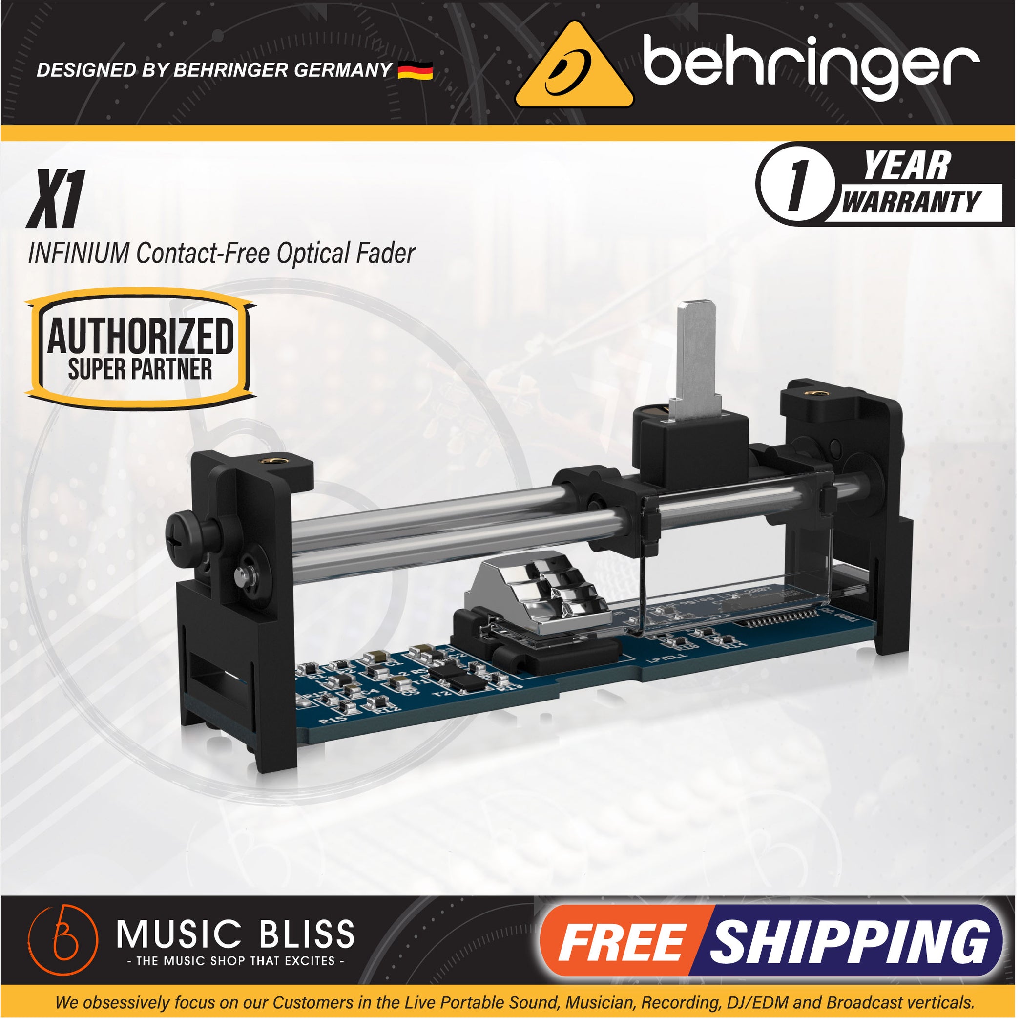 Optical Faders Behringer X1 INFINIUM Contact-Free Optical Fader | Music Bliss Malaysia