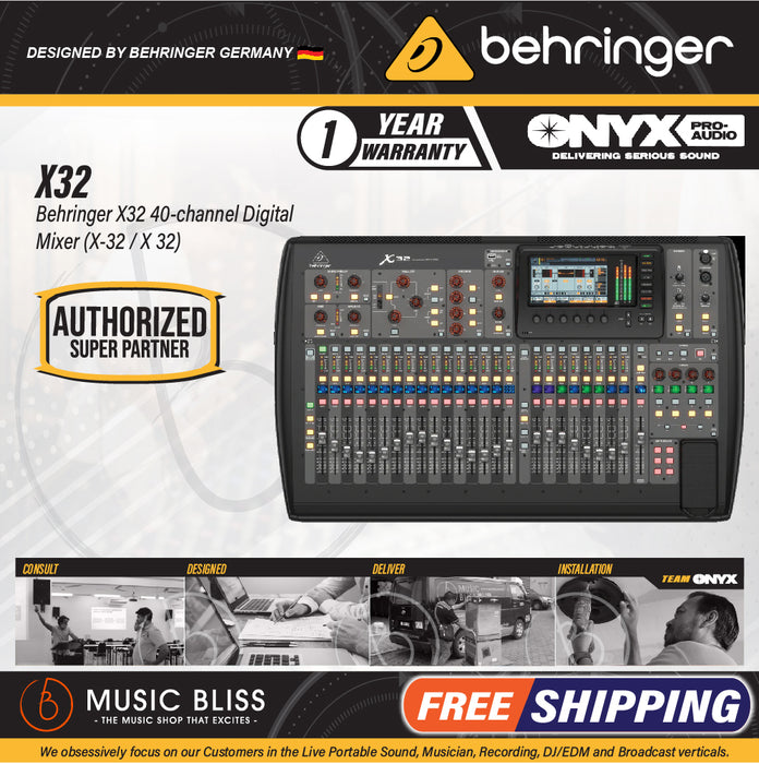 Behringer X32 40-channel Digital Mixer - Music Bliss Malaysia