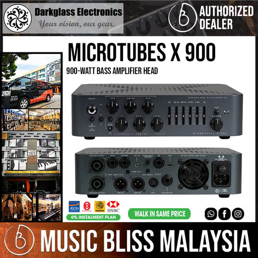 Darkglass Microtubes X 900 900W Bass Amplifier Head - Black - Music Bliss Malaysia