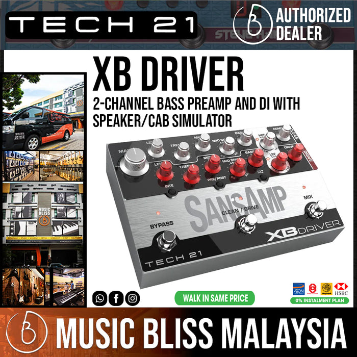 Tech 21 SansAmp XB Driver Bass Preamp - Music Bliss Malaysia