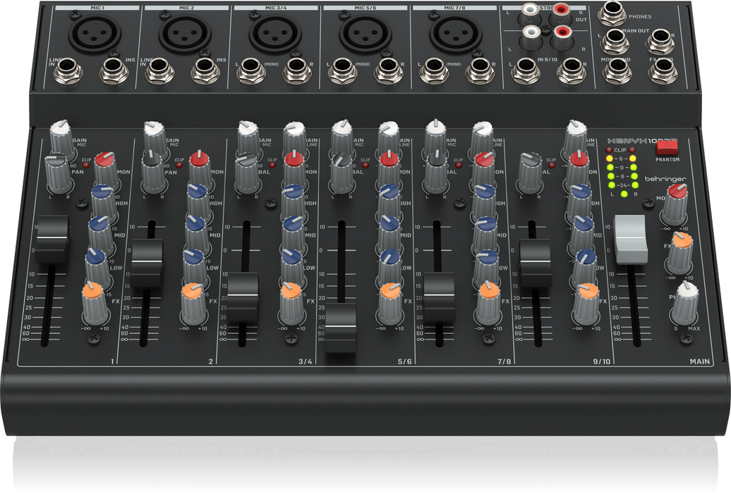 Behringer XENYX 1003B Premium Analog 10-Input Mixer with 5 Mic Preamps and Optional Battery Operation - Music Bliss Malaysia
