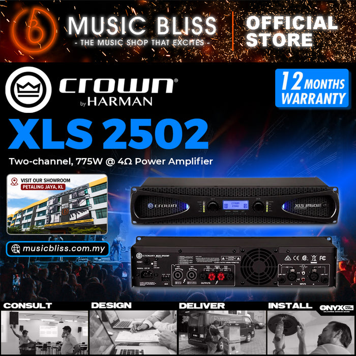 Crown XLS 2502 2-channel Power Amplifier, 440W @ 8Ω