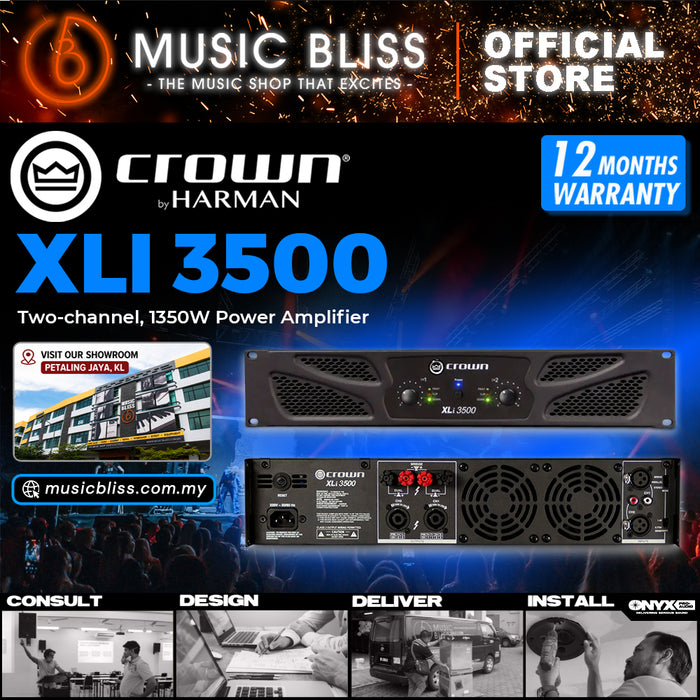 Crown XLi 3500 2-channel Power Amplifier, 1000W @ 8Ω