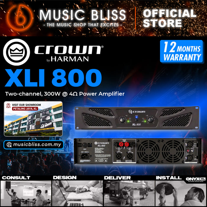 Crown XLi 800 2-channel Power Amplifier, 200W @ 8Ω