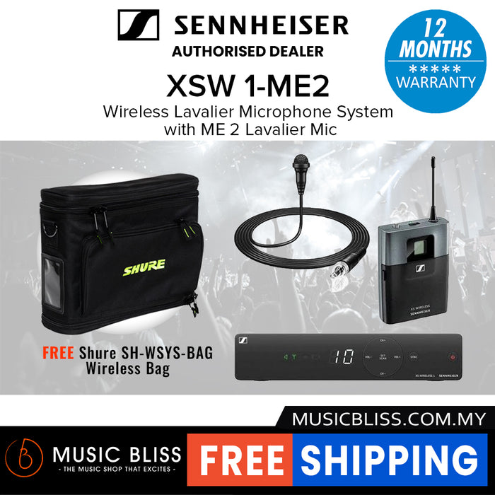 Sennheiser XSW 1-ME2 Wireless Lavalier Microphone System with ME 2 Lavalier Mic