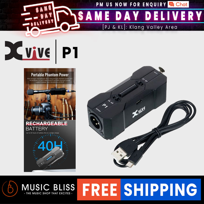 Xvive P1 Portable Phantom Power Supply Music Bliss Malaysia