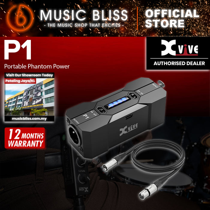 Xvive P1 Portable Phantom Power Supply For Condenser Microphones