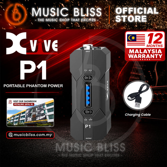 Xvive P1 Portable Phantom Power Supply For Condenser Microphones