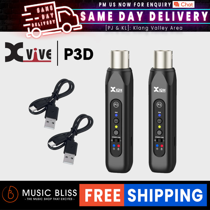Xvive P3D Bluetooth Wireless Receiver - Pair - Music Bliss Malaysia