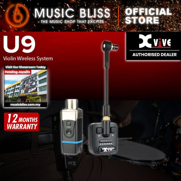 Xvive U9 Supercardoid Microphone Wireless System For Violin - With Travel Hard Case