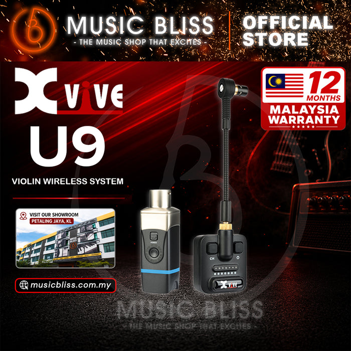 Xvive U9 Supercardoid Microphone Wireless System For Violin - With Travel Hard Case